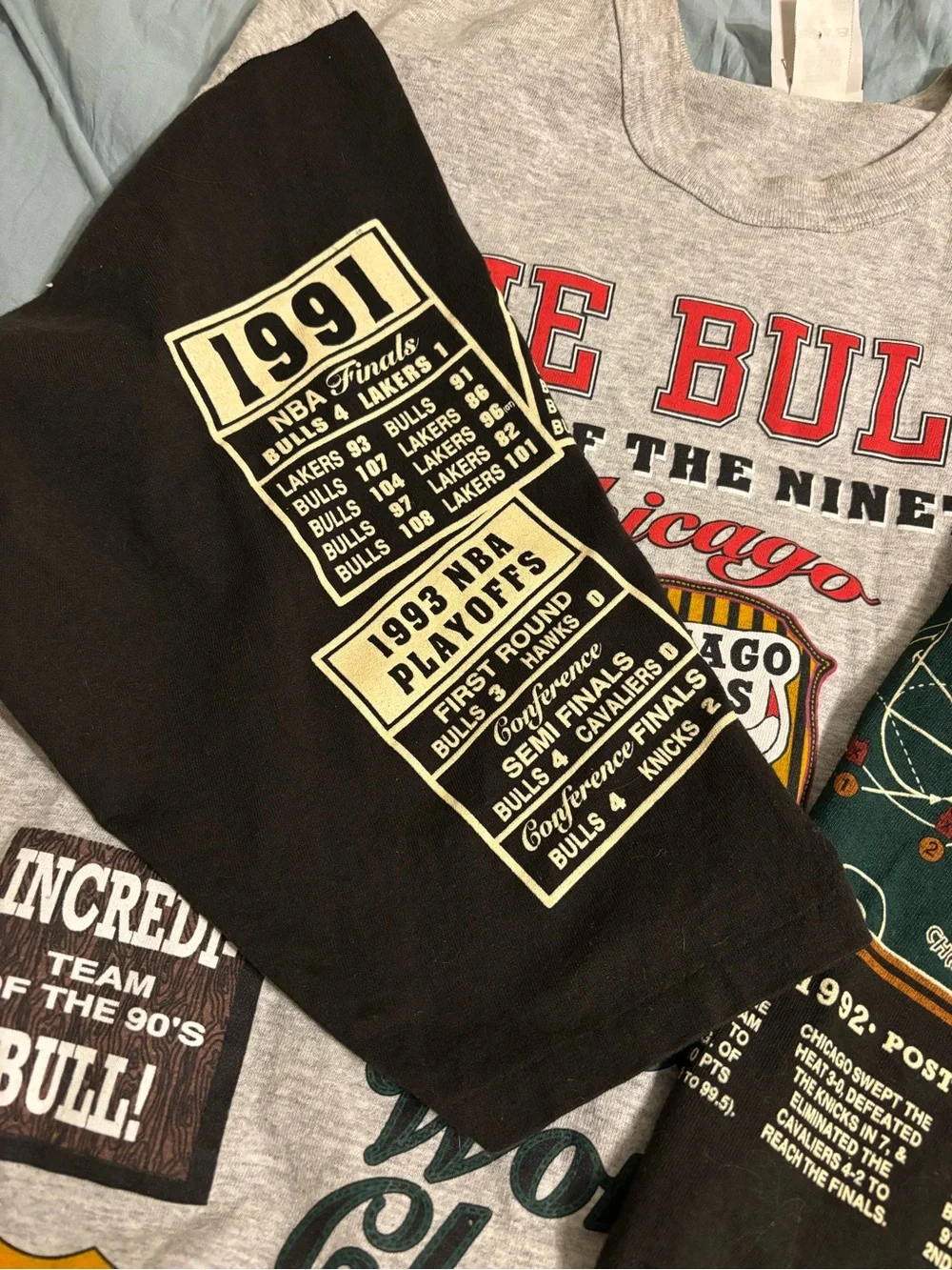 Vintage 1993 Chicago Bulls Long Gone Team Of The Nineties Shirt XL USA - Picture 7 of 10